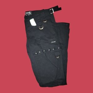 NWT Tripp NYC Black Cargo Flare Pants, Size 27